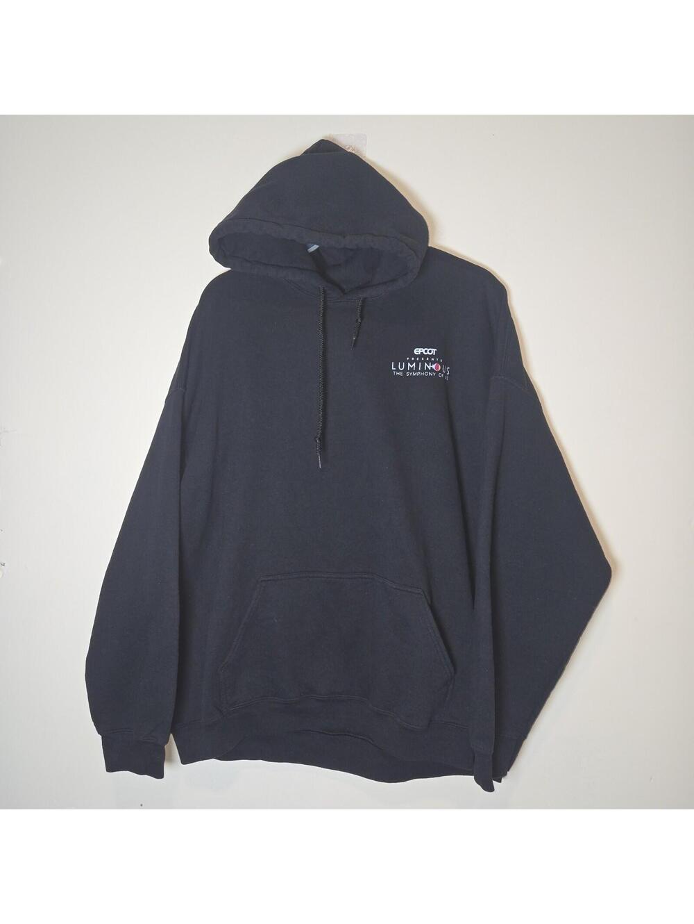 Disney Parks Epcot Luminous Symphony Of Us Double-Sided Hoodie Black sz 2XL READ